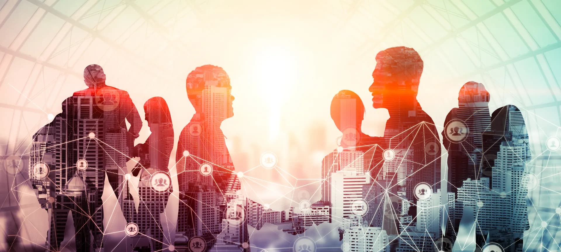 Global business network visualization