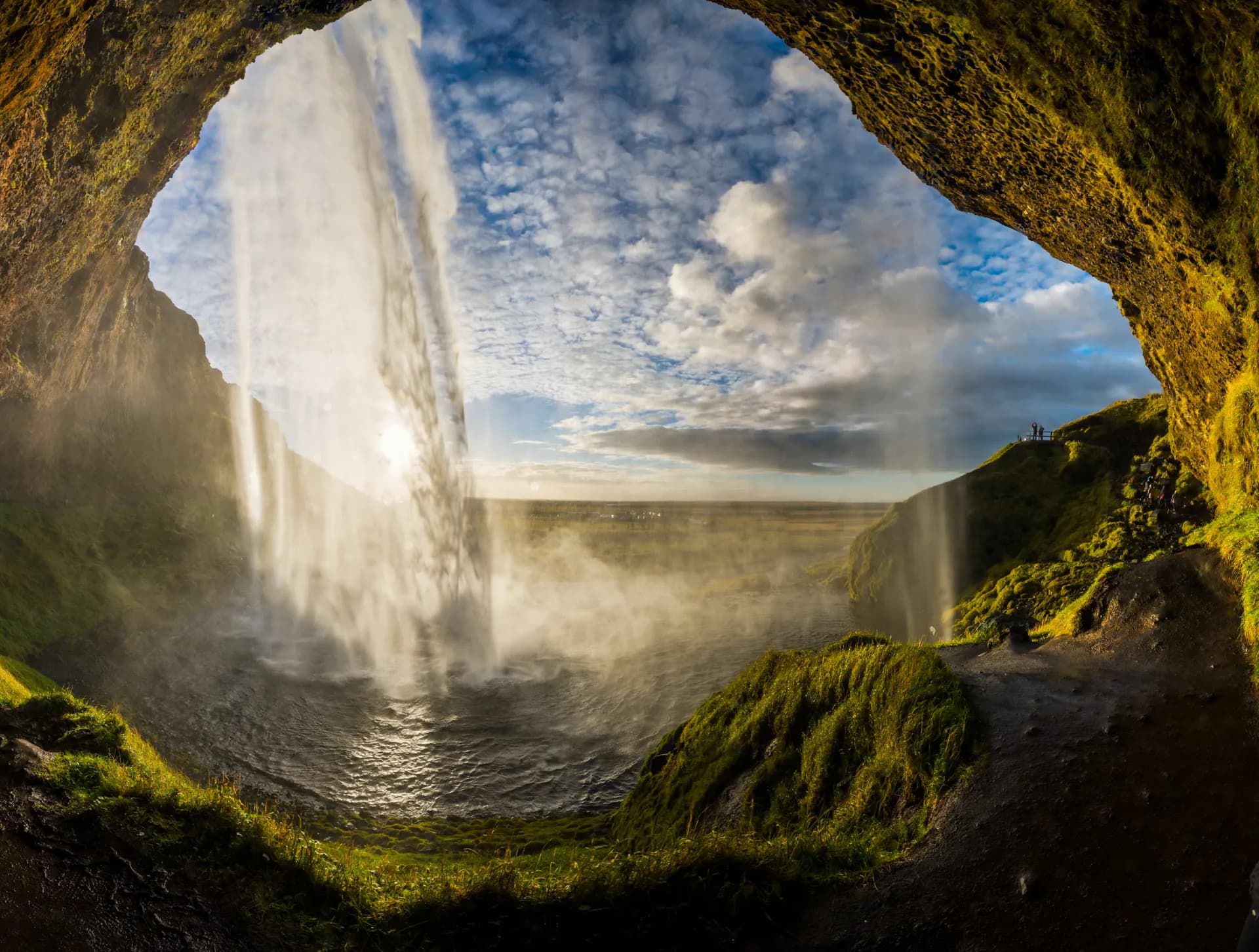 Seljalandsfoss waterfall on the south coast of Iceland